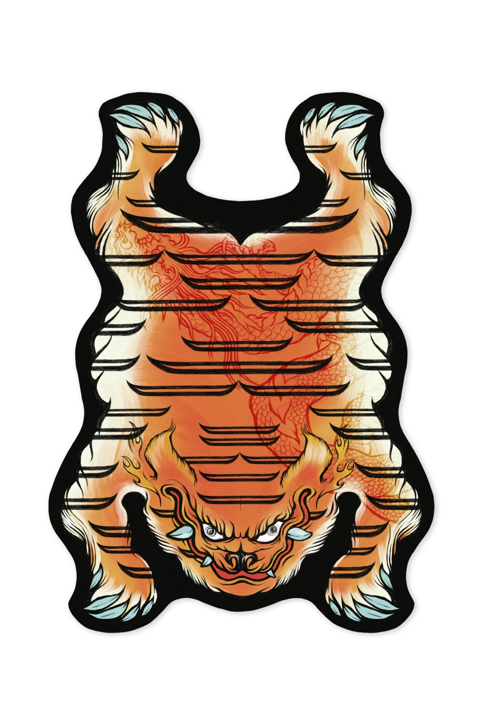 Carpet Tiger from Tiber top view